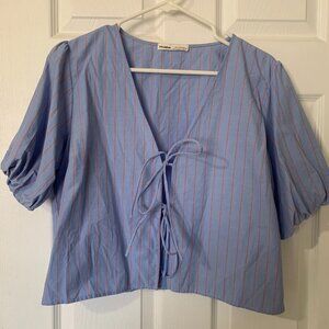 Pull&Bear Blue Striped Blouse